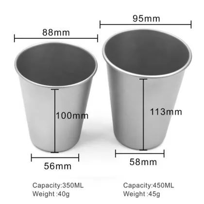 coffee mugs pure titanium travel beer cup