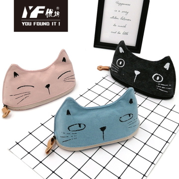 Estuche para lápices de lona con lindos gatitos chocan