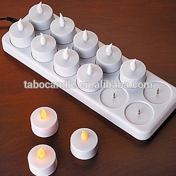 LED flashing blinking inductive rechargeable candle with remote function