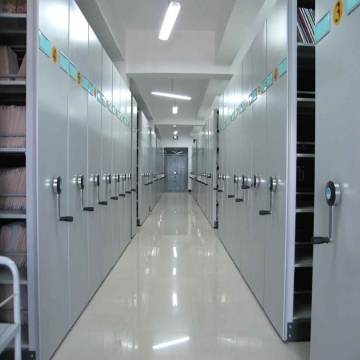 Decorative Steel Mobile Movable Book Shelves Compact Shelving