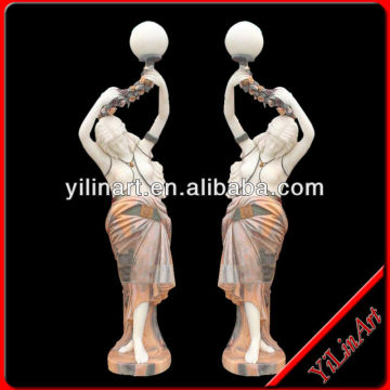 Marble Stone Dancing Lady Statues , Garden Lighting Lamps YL-R408
