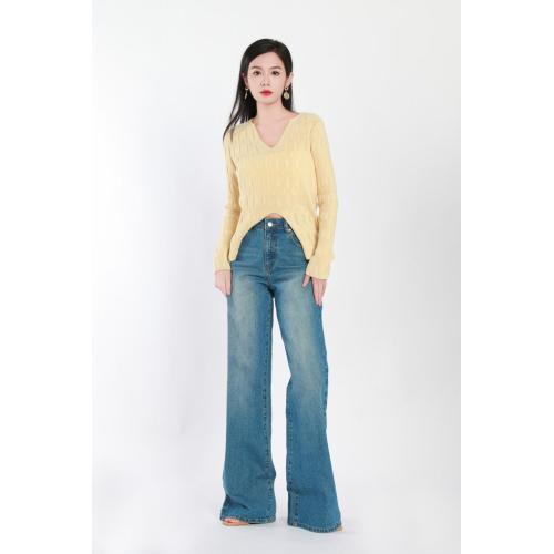 Light Blue Wide-leg Jeans