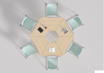 Modern Eco-Friendly Wood Folding Training Room Table Classroom Splicing Desk Meeting Table Office