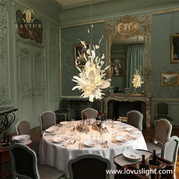 Texture custom creative chandelier Villa restaurant decorative chandelier Hotel restaurant chandelier