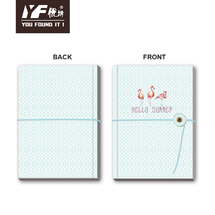 Benutzerdefiniertes Softcover-Notebook im Flamingo-Stil