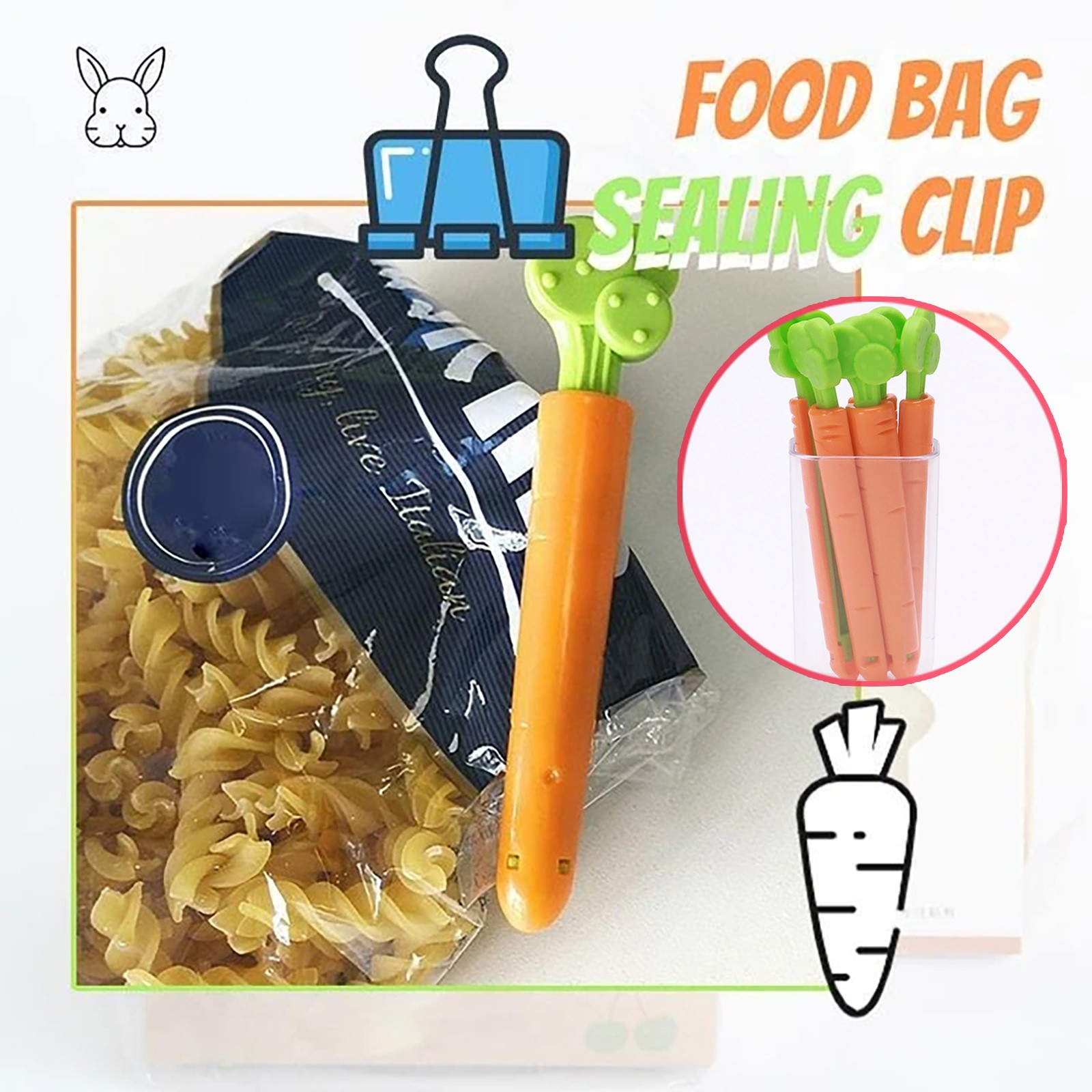 1pc food fee sealing clip snack bag sealing clip fresh moisture-proof snack potato chips household kitchen snap-on sealing clip