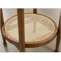 Fantastic Design Glass Rattan Double Layers Round Side Table