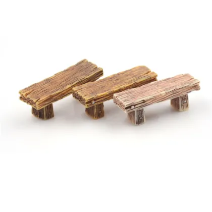 Benches Miniature Ornaments Fairy Garden Bonsai Decor Dollhouse Accessory Chair Stool Fairy Garden Miniatures Decor 3Pcs