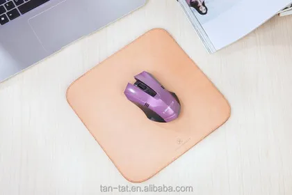 Genuine Brown Leather Vegan Tanning Desk Tidy Mouse Pad