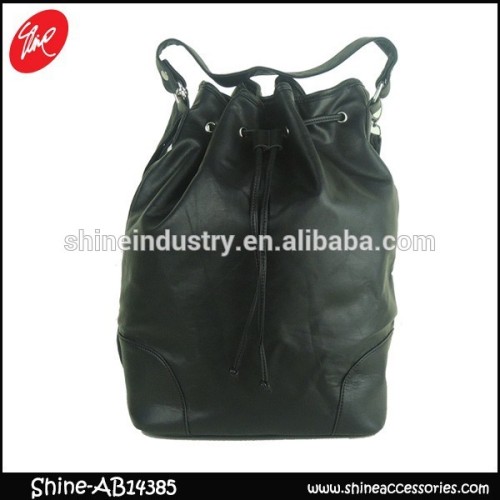 Fashion Lady Bucket Bag/Black Hobo Bag/Women Drawstring Handbag