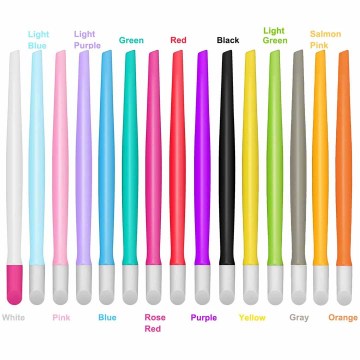 Customized Rubber Tipped Plastic Handle Nail Art Tool - Cuticle Pusher