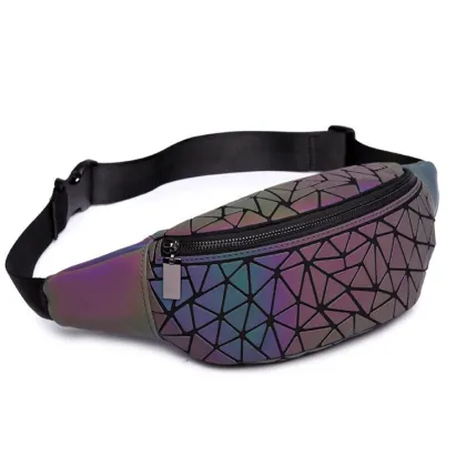 Premium Luminous Chameleon Belt Bag - Geometric Diamond Chest Bag - Waterproof Spring & Summer