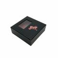 Benutzerdefinierte klare PVC -Fenster Mini Black Paper Box