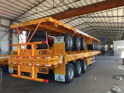 3 Axle 40-foot Flatbed Semi-Trailer for Truck Trailers and Containers