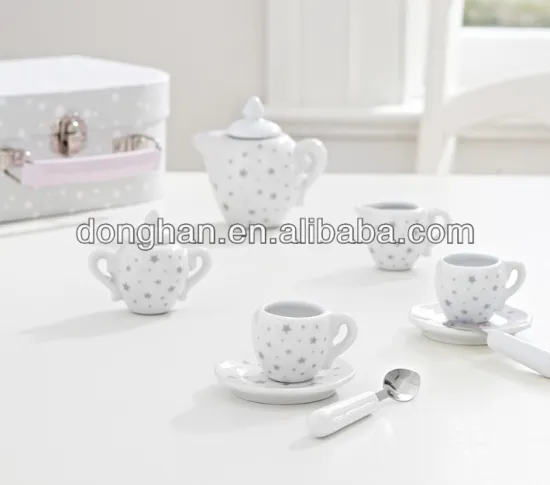 ceramic 5pcs fancy star decorative decal children tea sets for 2014 new design products