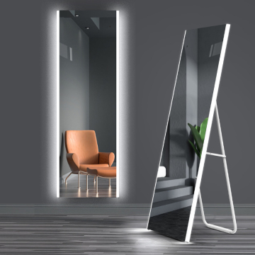 Free Standing Rectangle LED Floor Mirror for Bedroom Cloakroom - New Arrival
