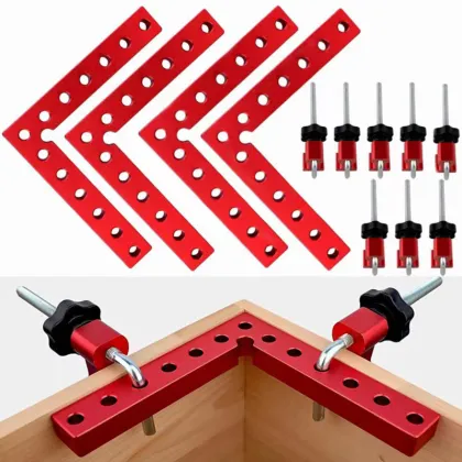 90 Degree Woodworking Corner Clamps & Right Angle Ruler