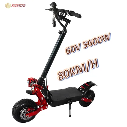 60V Chinese Dualtron Scooter Manufacturers: 5600W High-Speed Folding Dual Motor Electric Scooter for Adults
