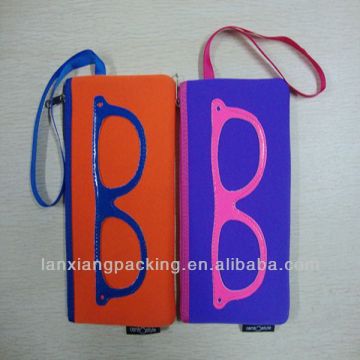 High Quality Standard Custom Zipper Glasses Pouch