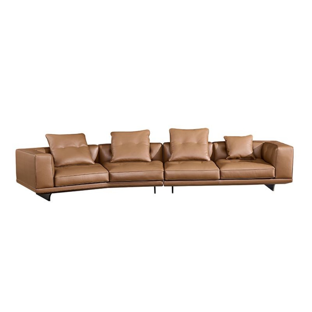 Dylan Leather Sofa - Stainless Steel Base & Premium Leather Finish
