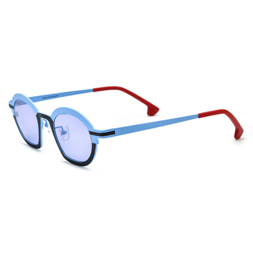 Round Titanium Polarized Sunglasses