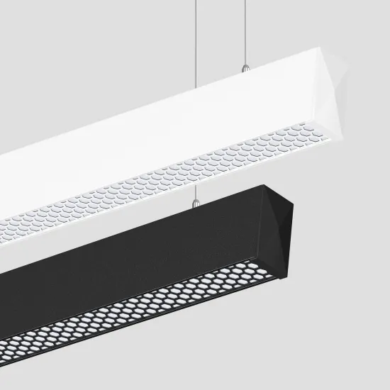 Modern 45W Anti-Glare Honeycomb Flood Light Aluminum Linear Pendant Office Light