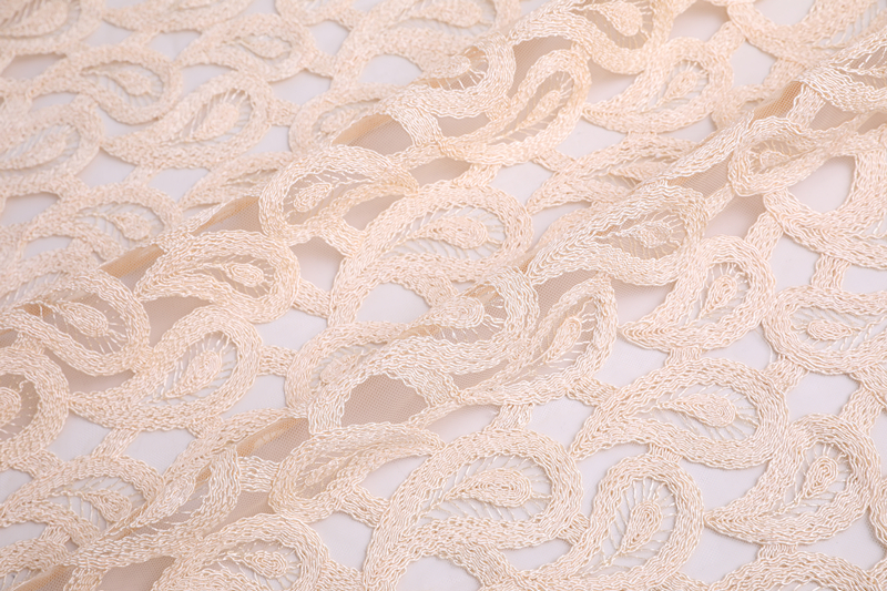 Polyester Cord Embroidery Fabric