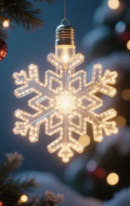 Christmas outdoor snowflake lights