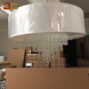 Modern Luxury American Style Crystal Round Pendant Lamp for Contemporary Living Rooms