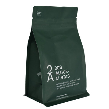 Customed ontwerp Stock Bag Doypack Pouch platte bodem Koffie Verpakking