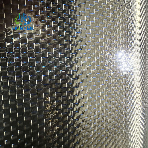Tissu en cuir en fibre de carbone à paillettes revêtues sur mesure