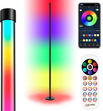 RGBIC Corner Lamp: Color-Changing LED Floor Lamp with APP and Remote Control