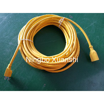 USA Extension Cord with UL Nema 5-15p plug to Nema 5-15r socket