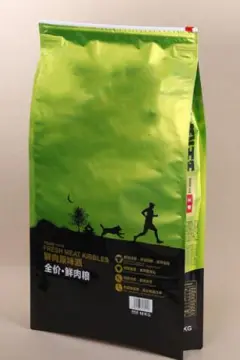 Square Bottom Resealable Ziplock Dog Snack Food Packaging Plastic Bag, Food Packing Pet Treats Packaging Bag