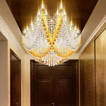 Jansoul Luxury Crystal Gold Silver Pinging Light - Vidro feito à mão para interiores