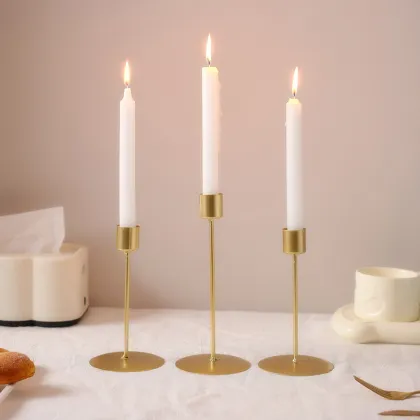 Gold Candlesticks Metal Wedding Centerpiece Candle Holders