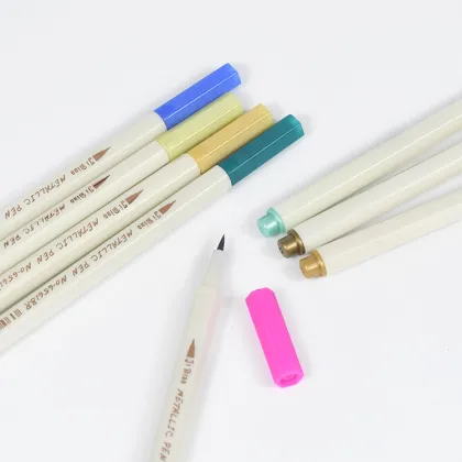 Set of 30 Metallic Calligraphy Brush Marker Pens for DIY Projects