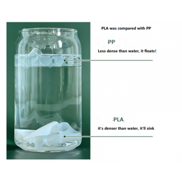 white disposable PLA poly lactic acid degradable straw