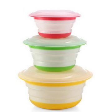 Plastic shrinkage bowl with lid