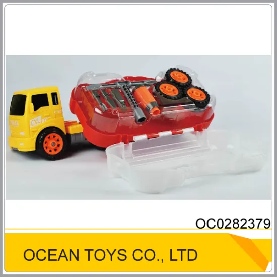 Good quality plastic assembly toy car games kids mini truck OC0282379