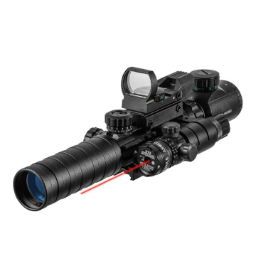 Optics Telescopic 3-9x32EG Illuminated Rangefinder Scope for Hunting with Red Laser and Red Dot Sight