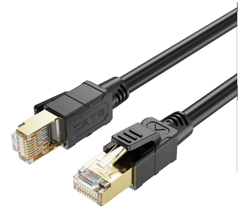 Câble Ethernet LAN CAT8 26AWG Modem Câble Uesd