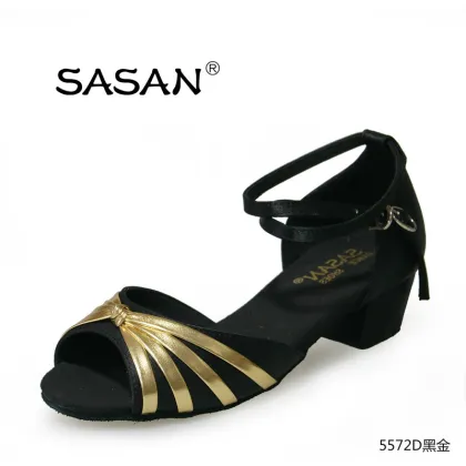 Low heel dance shoes girl latin shoes open toe dancing shoes