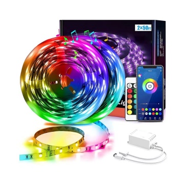 2022 New Smart APP Music Sync LED Strip Lights - 12V, 5m/10m, 30LED/60LED, IP20/IP65 Waterproof Flexible TV Backlight