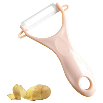 Rotatable Y-Shaped Ceramic Blade Fruit Peeler and Vegetable Slicer with Hanging Hole