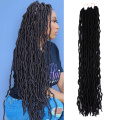 Goddess Soft Faux Locs Heklet hårforlengelse 36 tommer