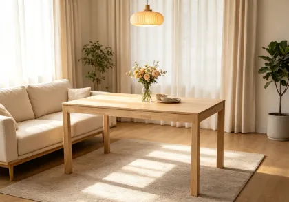 solid wood dining table