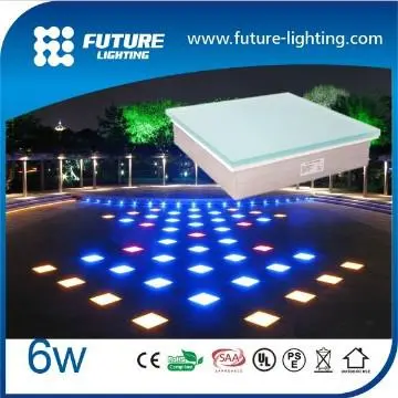 Outdoor recessed floor panel uplighters