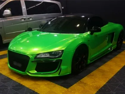 Car vinyl green metallic fantasy