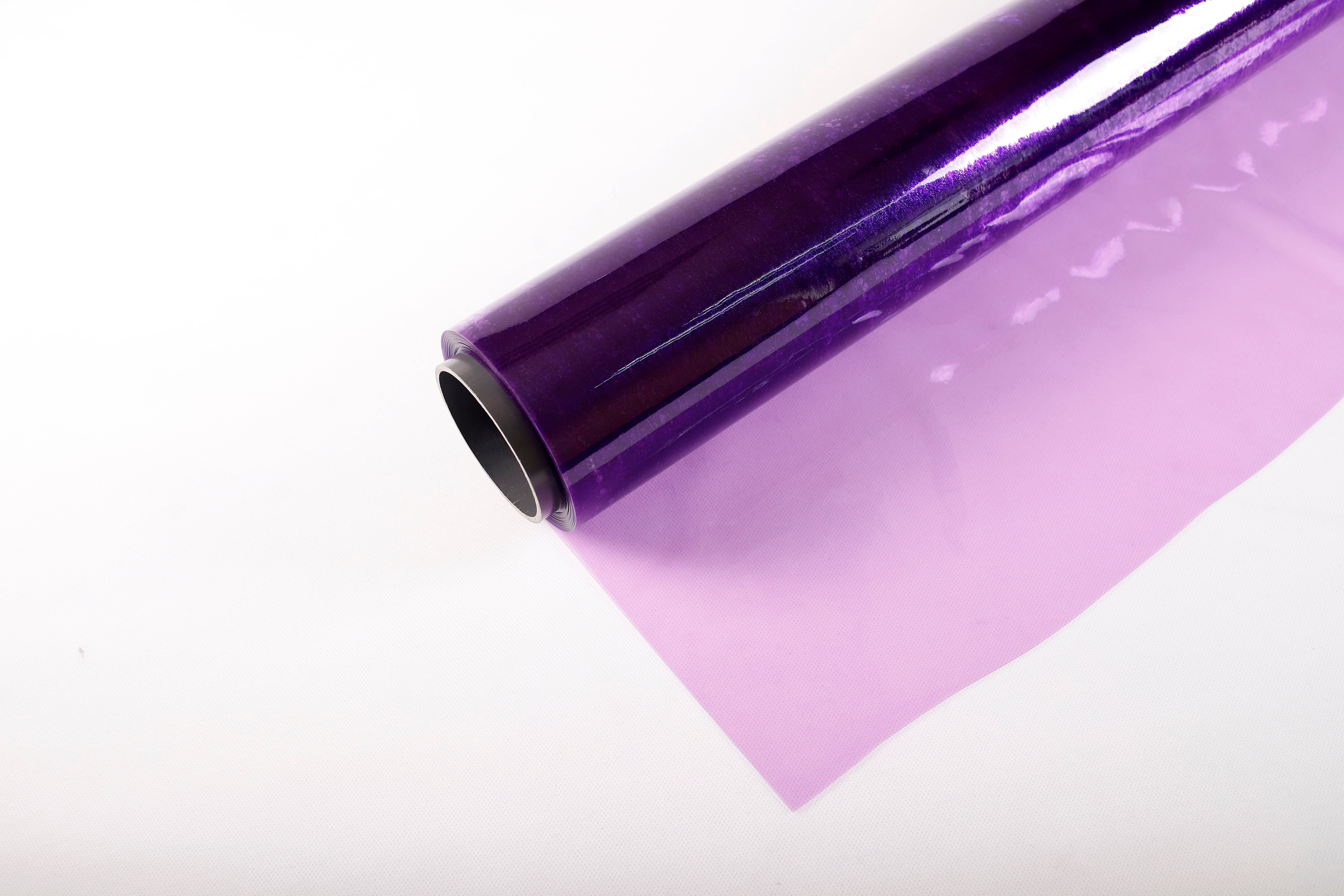 Rolos de vinil de PVC claros roxos